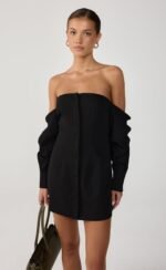 Raelynn Mini Dress (Black) - Image 6