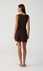 Routine Mini Dress (Chocolate) - Image 3