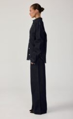 Saloon Denim Shirt (Navy Blue Denim) - Image 4