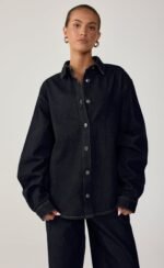 Saloon Denim Shirt (Navy Blue Denim) - Image 2