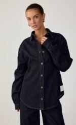 Saloon Denim Shirt (Navy Blue Denim) - Image 6
