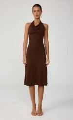 Sela Midi Dress (Chocolate) - Image 2