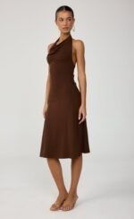 Sela Midi Dress (Chocolate) - Image 4
