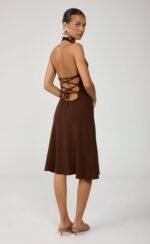 Sela Midi Dress (Chocolate) - Image 6