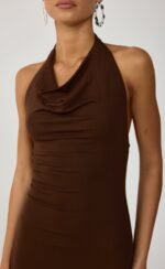 Sela Midi Dress (Chocolate) - Image 3