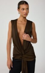 Solenne Top (Chocolate)
