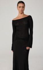 Soleil Maxi Dress (Black) - Image 6