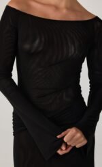 Soleil Maxi Dress (Black) - Image 2