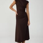 Stolen Midi Dress (Chocolate)