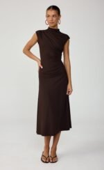 Stolen Midi Dress (Chocolate)