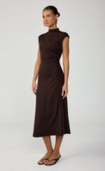 Stolen Midi Dress (Chocolate) - Image 3