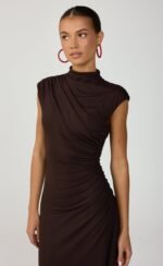 Stolen Midi Dress (Chocolate) - Image 5