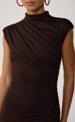 Stolen Midi Dress (Chocolate) - Image 2