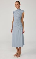 Stolen Midi Dress (Muted Blue) - Image 5