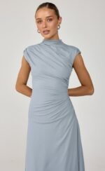Stolen Midi Dress (Muted Blue) - Image 3