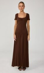 Suri Maxi Dress (Chocolate) - Image 2