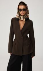 City Fog Blazer (Chocolate) - Image 2