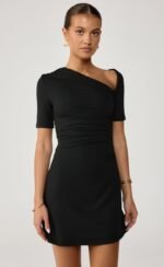 Vilma Mini Dress (Black) - Image 8