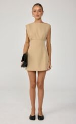 Zelara Mini Dress (Warm Honey) - Image 7
