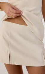 Zyra Micro Skirt (Oat) - Image 2